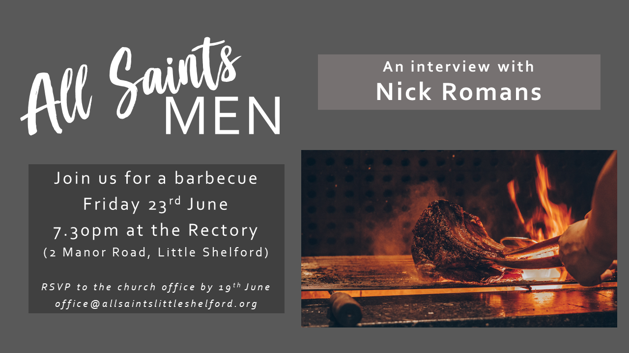 Mens bbq night 23 June 2023